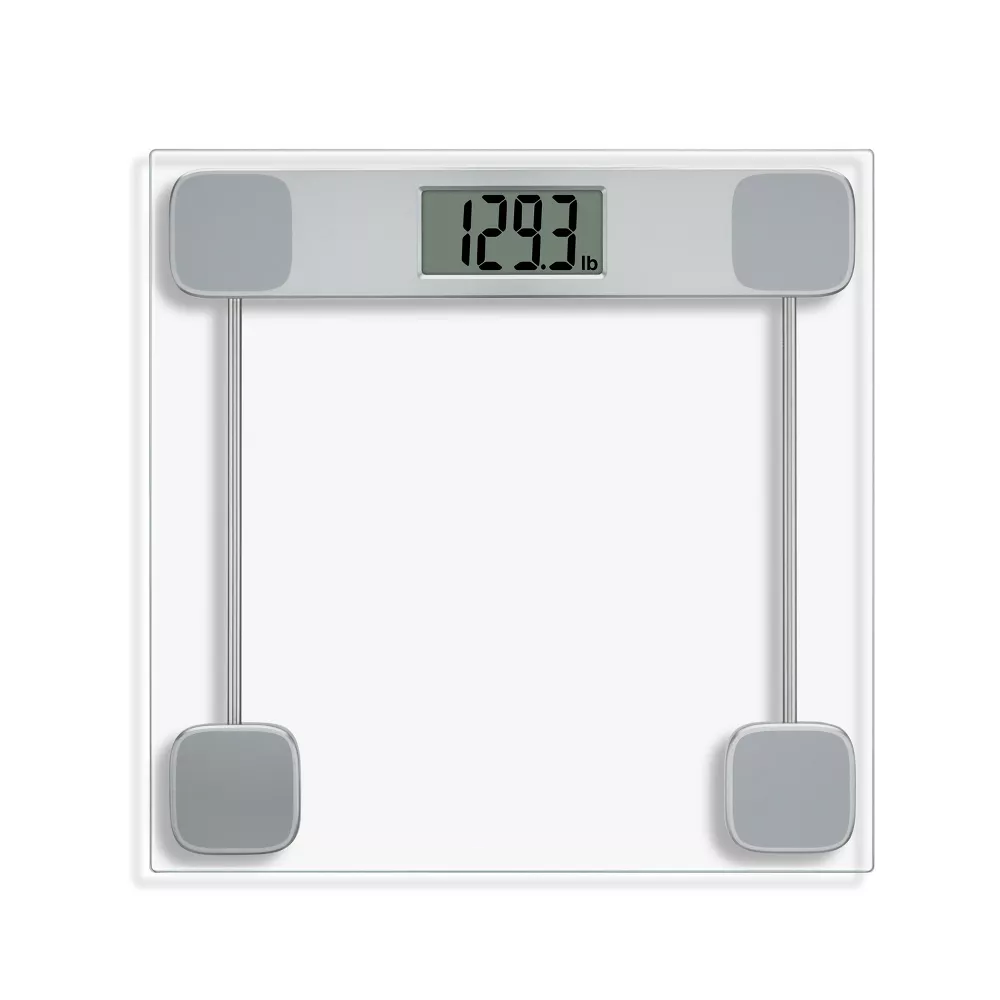 Slim Clear Tempered Glass Digital Bathroom Weight Scale
