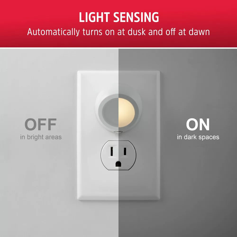 360° Rotatable Plug-in LED Sensor Night Light 2 Pack