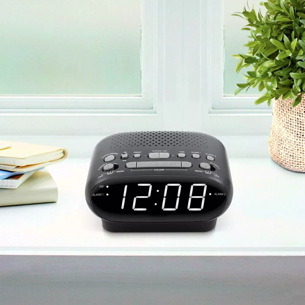 Digital Dual Alarm Clock Built-in AM/FM Radio