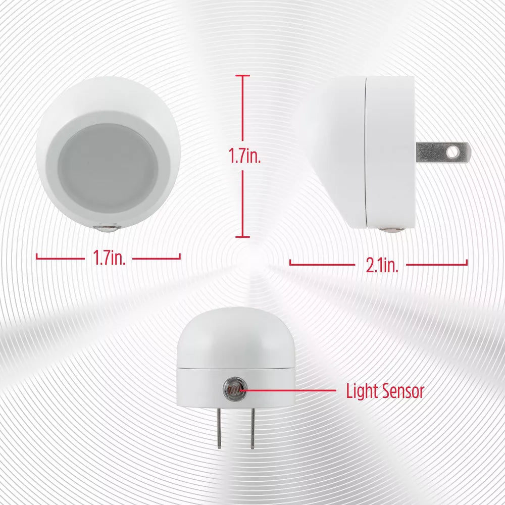 360° Rotatable Plug-in LED Sensor Night Light 2 Pack