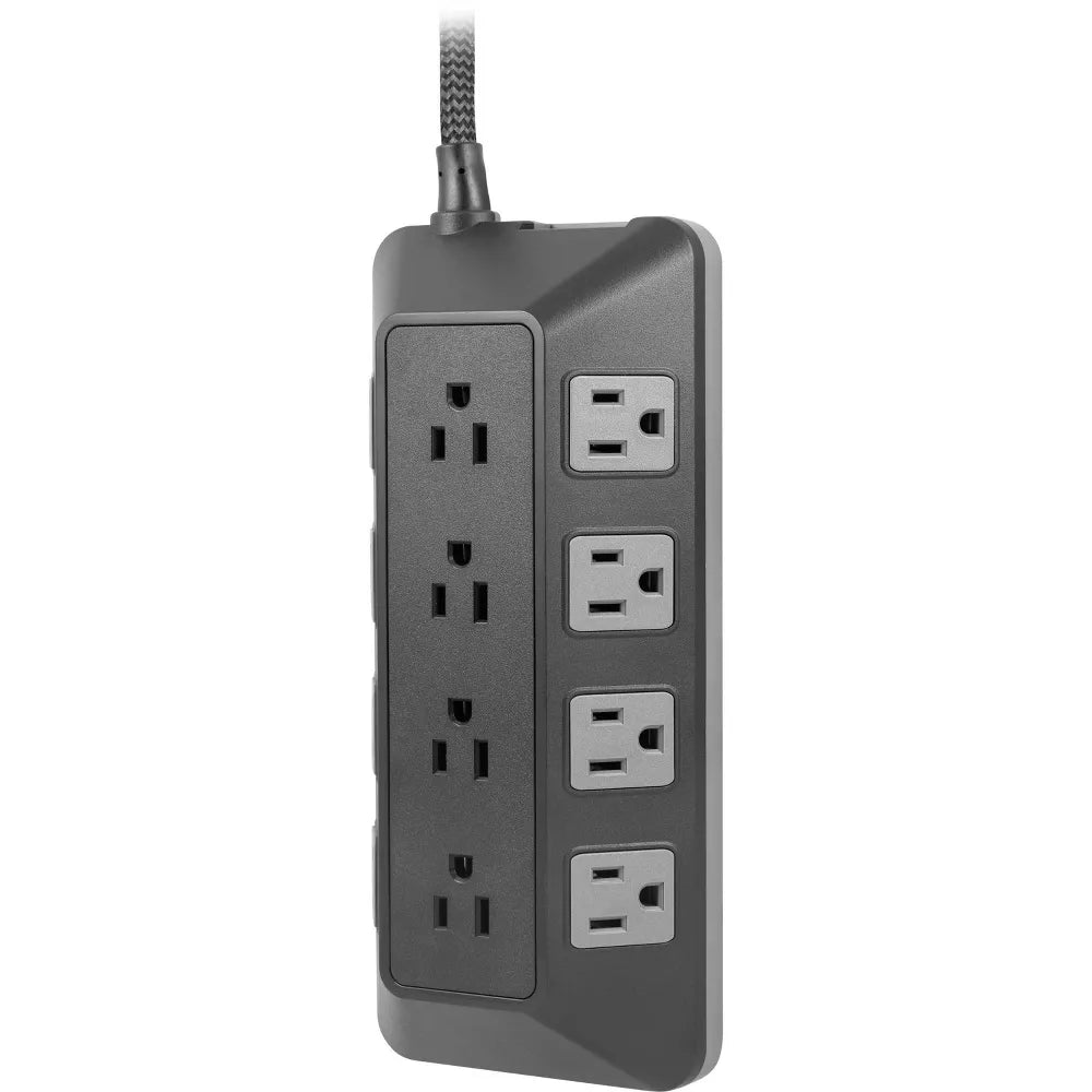 12-Outlet Multi-direction Surge Protector Power Strip with 8ft Braided Flat Plug Cord